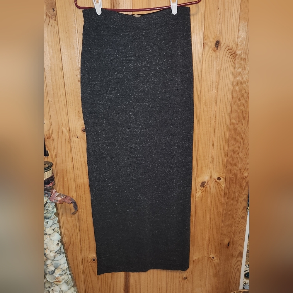 Joan Vass Studio Ladies Maxi Skirt Heather Gray Size Medium